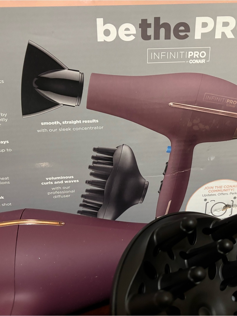 InfinitiPRO by Conair Men’s Hair Dryer – Plum